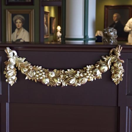 Wanddeko ,Wandrelief 60x19cm Antik in Barockstil, Gold, Wandbehang, Ornament, Türbogen , DEKO C1500G