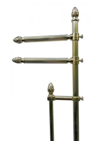 Messing wc Garnitur Badartikel Toilettenbürste Klopapierhalter Bürste poliertes Stand 71 cm