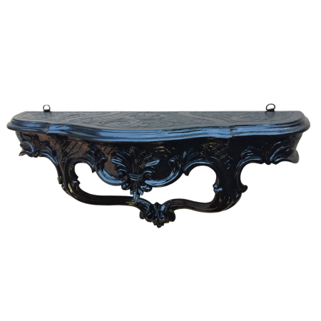 Barock Konsole, Wandkonsole,  Schwarz Spiegelkonsolen Antik, Wandregal,  Wandablage
