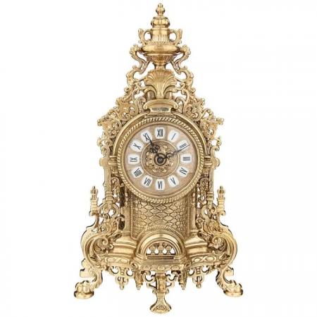 Kaminuhr mit 2 Kerzenständer 5 armig aus Messing Standuhr  MADE IN ITALY