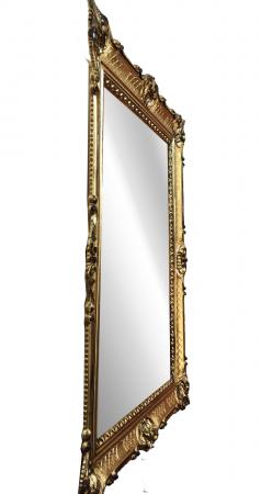 Wandspiegel 90x70 Spiegel BAROCK Rechteckig Antik Gold-Schwarz Badspiegel Flurspiegel 3057