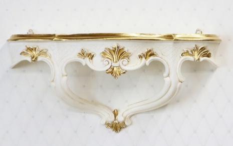 Wandkonsole barock Elfenbein Gold  45x21cm Wandregal BAROCK ANTIK  cp68Ig