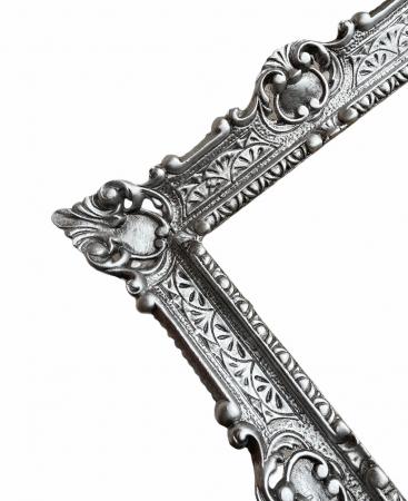 Preview: Barock Bilderrahmen rechteckig Antik Silber Barock 56x46 Fotorahmen Bildfläche 30x40cm Prunkrahmen Ohne Glas