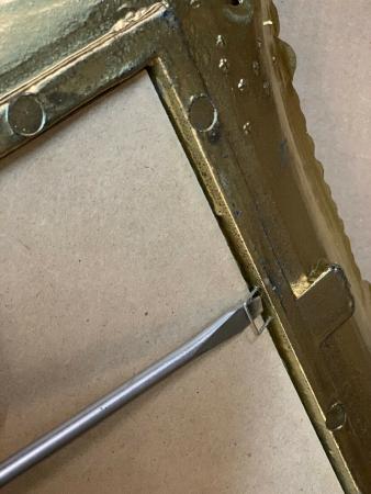 Preview: Barock Bilderrahmen rechteckig Antik Silber Barock 56x46 Fotorahmen Bildfläche 30x40cm Prunkrahmen Ohne Glas