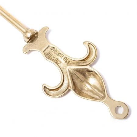 Preview: Luxus Schuhlöffel Schuhanzieher Messing Gold 50 cm edel hochwertig Antik