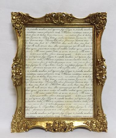 Bilderrahmen mit Schutzglas Barock Antik 30x24 hängerahmen Fotorahmen  C6 Gold R
