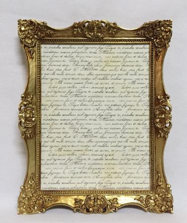 Bilderrahmen mit Schutzglas Barock Antik 30x24 hängerahmen Fotorahmen  C6 Gold R