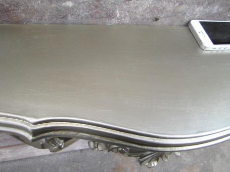 Wandkonsole Antik Silber Wandablage Blumenständer aus Italien in Rokoko Barock Stil 56x46x15cm