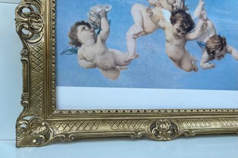 Gerahmte Gemälde Engelsbilder Die Geburt Der Venus mit Goldenen Rahmen 90x70cm religiöse Renaissance Alexandre Cabanel Bild