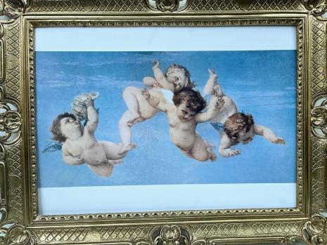 Gerahmte Gemälde Engelsbilder Die Geburt Der Venus mit Goldenen Rahmen 90x70cm religiöse Renaissance Alexandre Cabanel Bild
