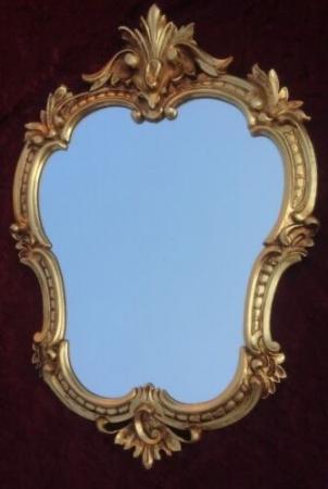 Barock Wandspiegel Antik Oval Gold Retro Spiegel Flurspiegel  50X35 Badspiegel c444 Neu