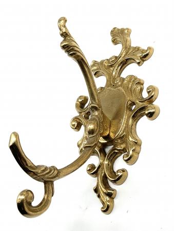 Preview: Wandhaken  messing Garderobenhaken Kleiderhaken Haken  Gold 11x17 Art 80315