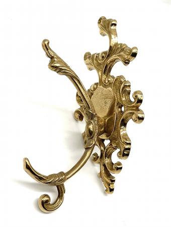 Preview: Wandhaken  messing Garderobenhaken Kleiderhaken Haken  Gold 11x17 Art 80315