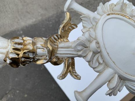 Wanddeko ,Wandrelief Antik in Barockstil, Weiß-Gold, Wandbehang, Ornament, Türbogen , Spiegeldeko, Weihnachtsdeko, 60 x18