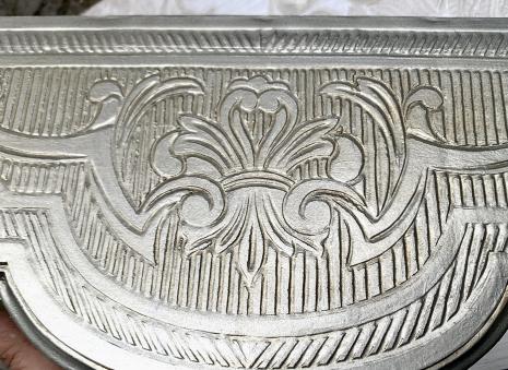 Wandkonsole Antiksilber BAROCK Spiegelkonsole 50x20x24 Antik ornament Wandablage Wanddeko Cp72-AS