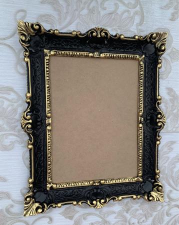 Preview: Barock Bilderrahmen Schwarz-Gold 56x46cm Fotorahmen 30x40cm Gemlderahmen Prunkrahmen Antikstil