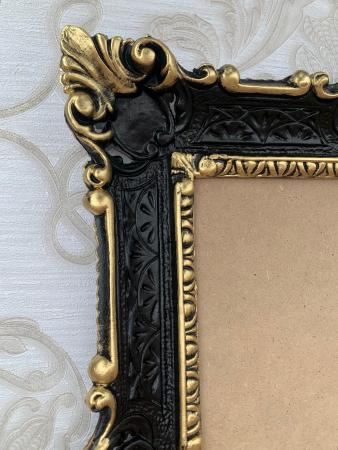 Preview: Barock Bilderrahmen Schwarz-Gold 56x46cm Fotorahmen 30x40cm Gemlderahmen Prunkrahmen Antikstil