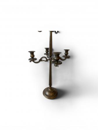 Antiker Mehrarm-Kerzenständer aus Messing – 125 cm – Italienischer Stil, Eleganter Bodenkerzenhalter 13 Flammen