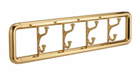 Messing , 8er Wandhaken Beweglich Garderobenhaken Kleiderhaken Gold Jugendstil