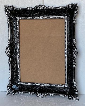 Barock  Bilderrahmen Jugendstil Weiß-Silber Antik Rechteckig 56x46 BAROCK 30x40 Ohne Glas  3049