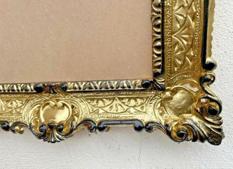 Preview: Ornament Bilderrahmen Gold-Schwarz 30x40 Barockrahmen 56x46 Fotorahmen Antik Gemälde Rahmen  3049