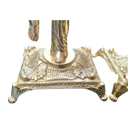 2 x Kerzenleuchter Messing Kerzenständer Gold Kerzenhalter 28 cm Tischdeko