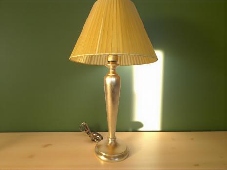 Preview: Tischleuchte , Nachttischlampe , Tischlampe  Gold / Senf Lampe Leuchte 54 cm