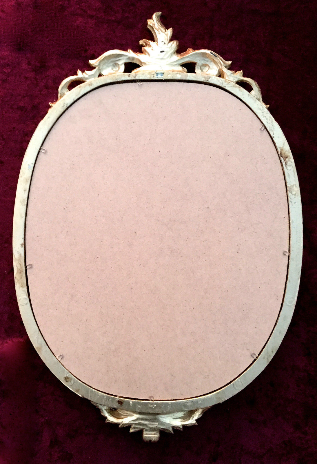 Wandspiegel Oval Gold Barock Badspiegel Antik Ovaler Spiegel 60X39 Mirror  c462 