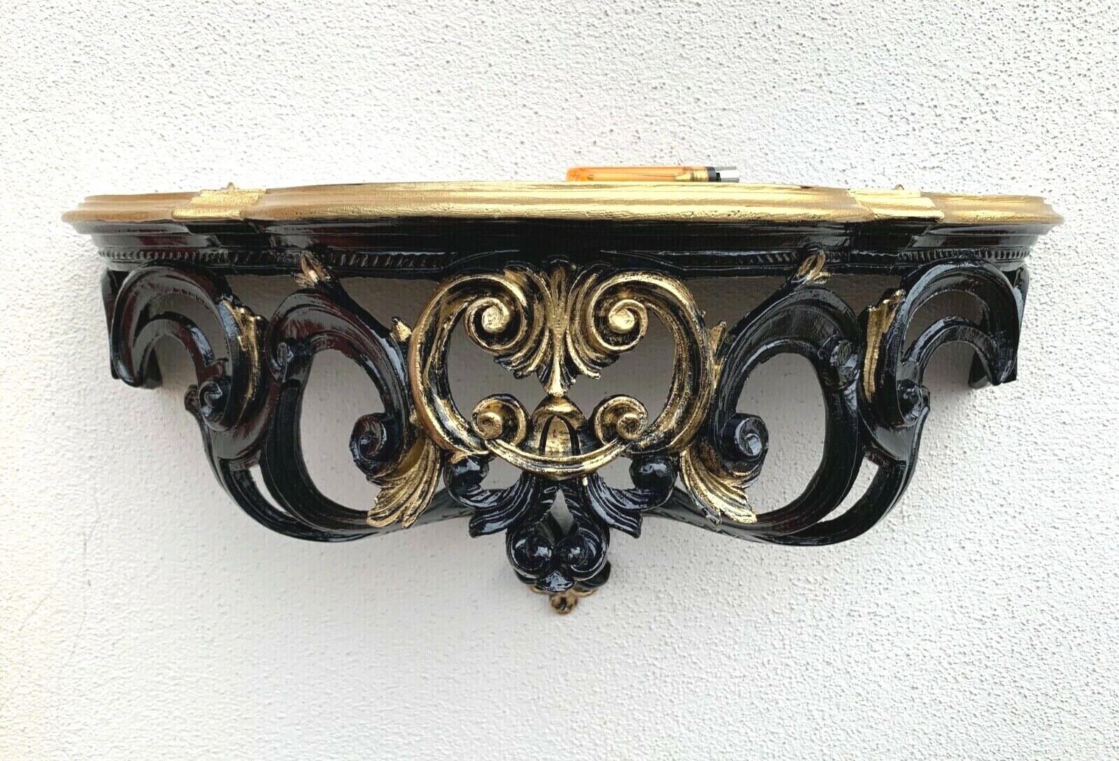 Wandkonsole, Konsole Barock möbel Antik Konsole Hängekonsole Goldene Konsole Schwarze Konsole