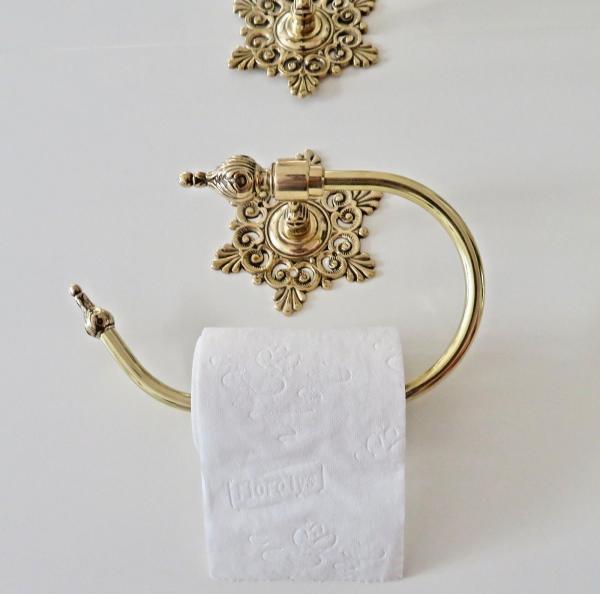Toilettenpapier-Halter Gold Wc Papierhalter Messing Klopapier Rollenhalter