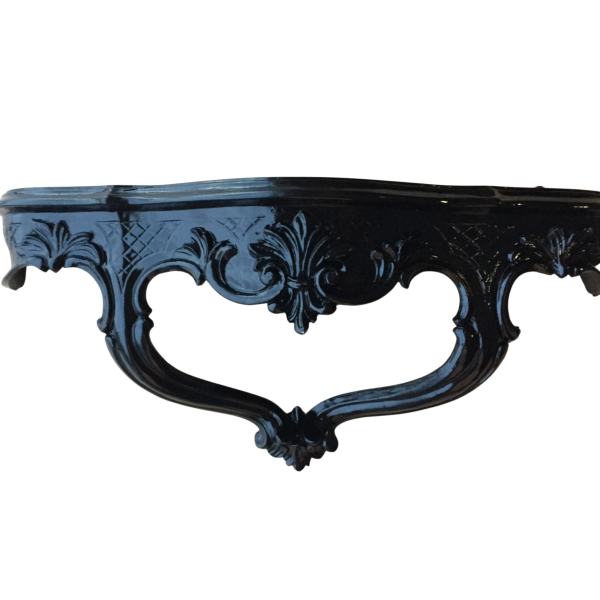Barock Konsole, Wandkonsole,  Schwarz Spiegelkonsolen Antik, Wandregal,  Wandablage
