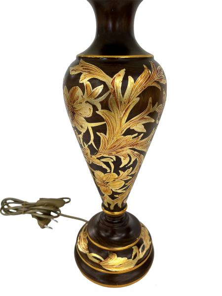 Tischleuchte , Nachttischlampe , Tischlampe , Lampe , Leuchte Braun beige gold 63 cm Klassische Tischleuchte UVP 279€