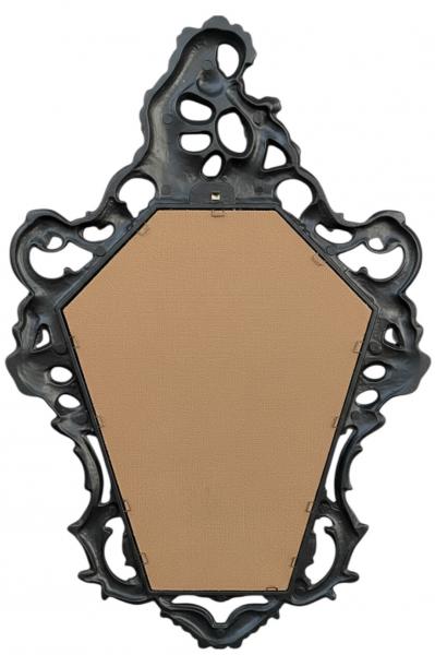 Wandspiegel Oval Schwarz Barock Antik Retro Gothik 50x76 Badspiegel 3039