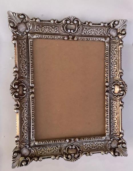 Bilderrahmen Antiksilber Barockrahmen 30x40cm Fotorahmen  Ohne Glasscheibe 56x46cm Prunkrahmen