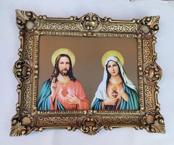 Gerahmte Gemälde Jesus Christus und Maria Sonnenschein Religiösebilder 56x46cm Kunstdruckbild