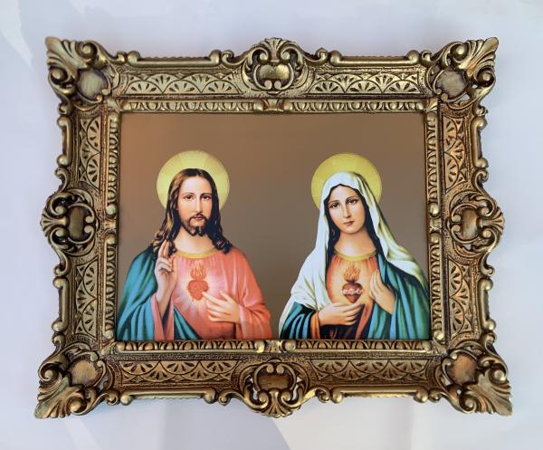 Gerahmte Gemälde Jesus Christus und Maria Sonnenschein Religiösebilder 56x46cm Kunstdruckbild