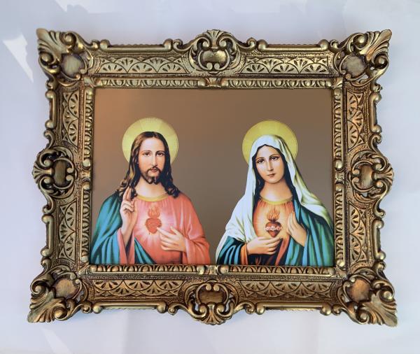 Gerahmte Gemälde Jesus Christus und Maria Sonnenschein Religiösebilder 56x46cm Kunstdruckbild