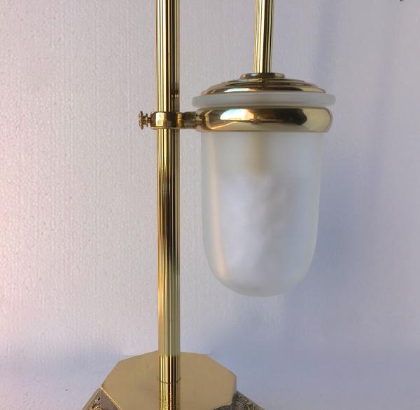 Messing Gold Stand wc Garnitur 58 cmToilettenbürste Klopapierhalter Bürste poliertes Messing