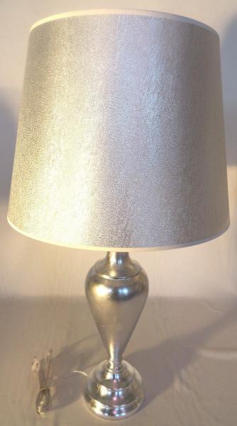 Tischleuchte lampe Kastanienholz Tischleuchte  Nachttischlampe , Tischlampe 73 cm Silber