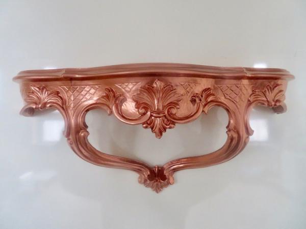 Wandkonsole Kupfer Barock stil Spiegelkonsole Wandregal Antik stil Wandablage