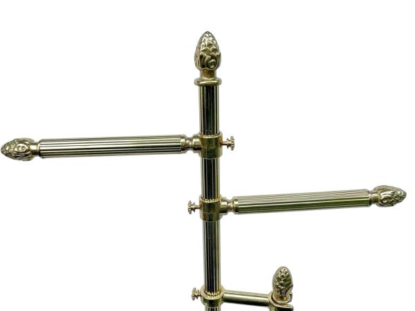 Messing wc Garnitur Badartikel Toilettenbürste Klopapierhalter Bürste poliertes Stand 71 cm