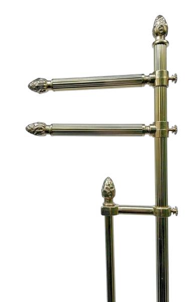 Messing wc Garnitur Badartikel Toilettenbürste Klopapierhalter Bürste poliertes Stand 71 cm