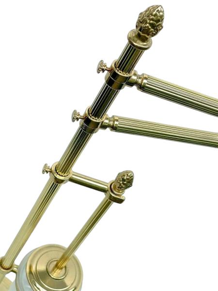 Messing wc Garnitur Badartikel Toilettenbürste Klopapierhalter Bürste poliertes Stand 71 cm