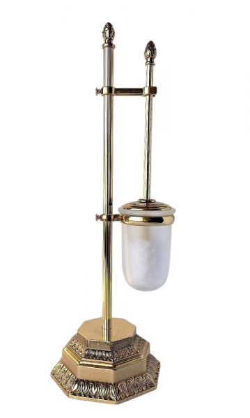 Messing Gold Stand wc Garnitur 58 cmToilettenbürste Klopapierhalter Bürste poliertes Messing