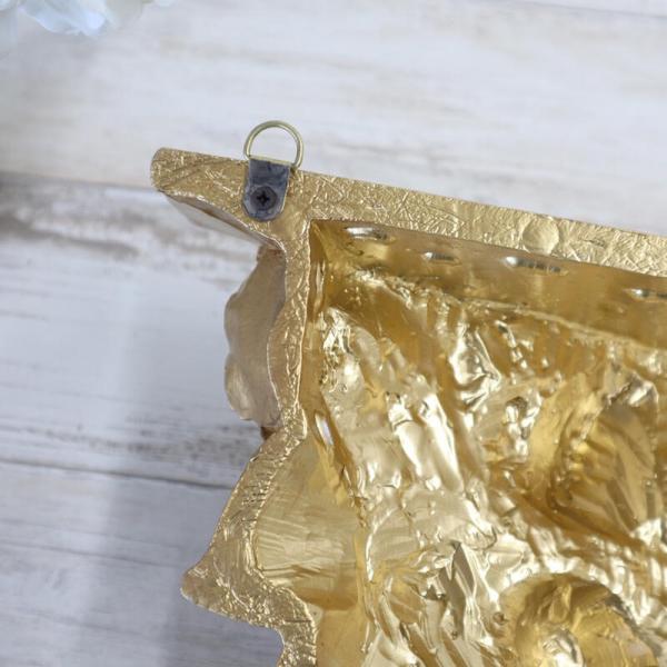 Wandspiegelkonsole mit Blumenmotiv H/B/T: 27x 28x12cm Barock Konsole Wandregal Gold BAROCK Ablage ANTIK Regal