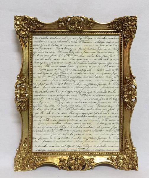 Bilderrahmen mit Schutzglas Barock Antik 30x24 hängerahmen Fotorahmen  C6 Gold R