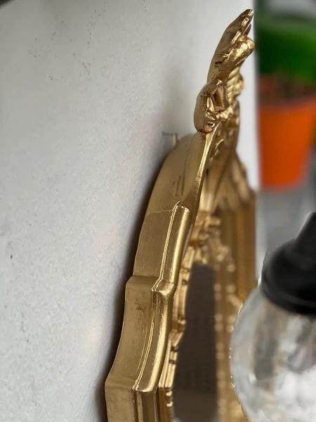 Barock Wandspiegel Gold Prunk Spiegel Antik Rokoko Badspiegel klassisch 59x32cm WANDDEKO Flurspiegel C456 Gold