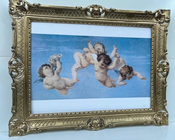 Gerahmte Gemälde Engelsbilder Die Geburt Der Venus mit Goldenen Rahmen 90x70cm religiöse Renaissance Alexandre Cabanel Bild