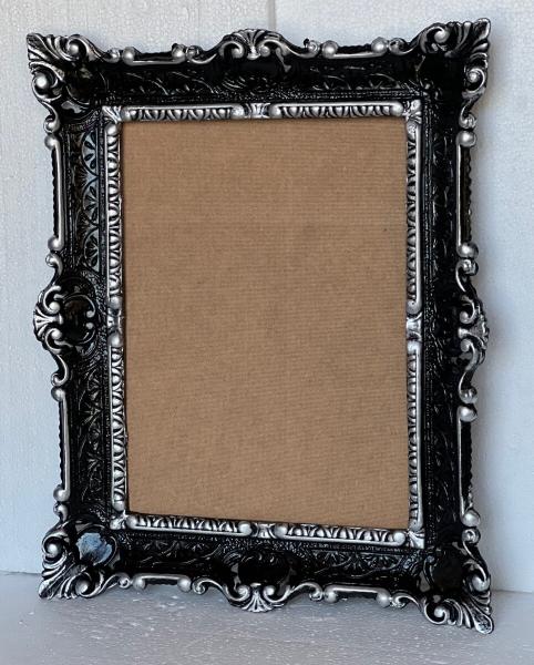 Barock  Bilderrahmen Jugendstil Weiß-Silber Antik Rechteckig 56x46 BAROCK 30x40 Ohne Glas  3049