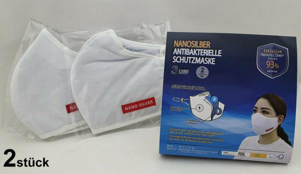 2 x ATEMSCHUTZMASKE MUNDSCHUTZ MASKE NEU 3LAGIG 30x Waschbar Top Qualität Sofort Lieferbar Mundschutzmasken